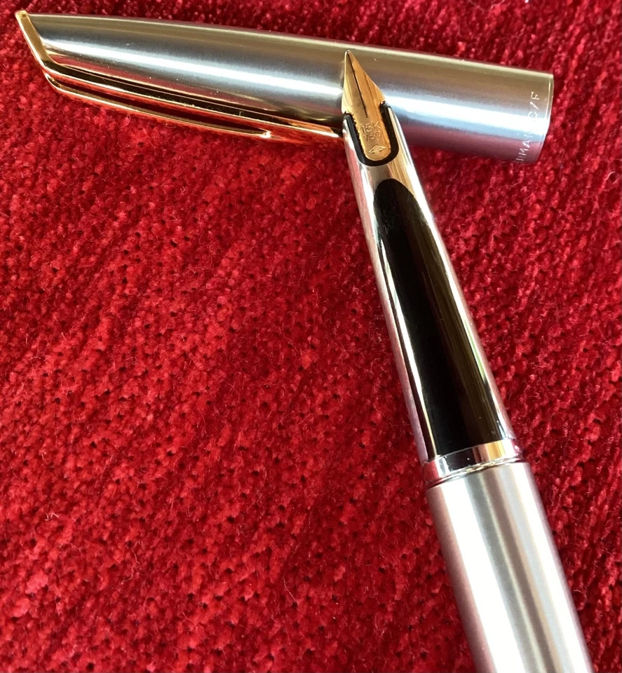 Stylo Plume WATERMAN CHROME CF - Plume or 18K - Photo 1/4