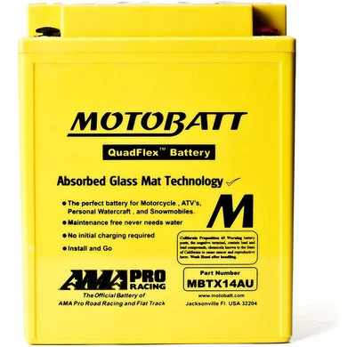 MBTX14AU BATTERIA MOTOBATT 16,5 Ah AGM MOTO GUZZI V7 Classic 750 2008 - 2012 Foto 1 de 4