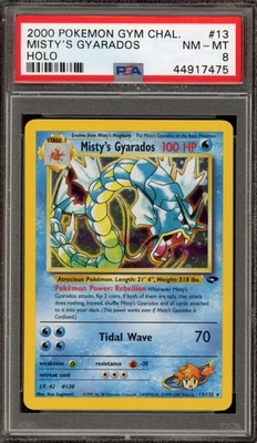 Pokemon Misty's Gyarados Gym Challenge Unlimited Holo Rare #13 PSA 8 - Image 1 of 2