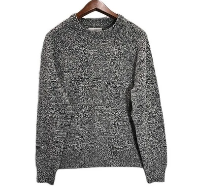 Jack Spade Mens 100% Wool Olson Marled Crew Neck Sweater  Sz M Grey Black  - Image 1 of 4