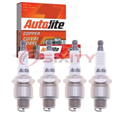 4 pc Autolite Copper Core Spark Plugs for 1949 Simca 1200 Ignition Secondary io - Image 1 of 4