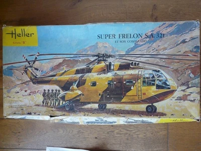 Maquette Hélicoptère 1/35 HELLER Ref 1040 Super Frelon SA 321 et son commando - Photo 1/2