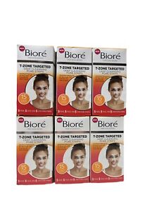 6 Boxes Biore T Zone Deep Cleansing Pore Strips 15 / Box ~ 90 Strips TOTAL