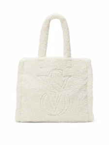 Bolso de Mano Victorias Secret Sherpa Blanco Nuevo Cartera 17 X 13 Nuevo Para Mujer Marfil - Imagen 1 de 1