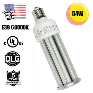 54W LED Corn Light Daylight Warehouse Factory High Bay Bulb E39 Mogul Base DLC - Picture 1 of 11
