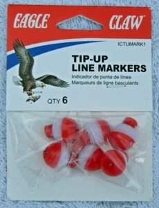 2 Packs Eagle Claw Tip-Up Line Markers - 6 Per Pack - Free Shipping - NIP - Picture 1 of 1