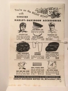 1955 Harley Davidson Motorcycle Genuine Accessories Advertising Poster - Picture 1 of 1