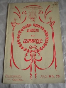Vintage Programme Theatre du Gymnase Marseille may 1924 L'Rencontre - Picture 1 of 4