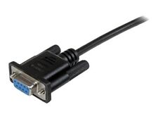 2m Black Db9 Rs232 Serial Null Modem Cable F/f