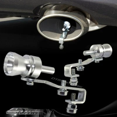 1 x Silver Turbo Sound Fake Blowoff BOV Simulator Exhaust Muffler Pipe Whistle M - Image 1 of 4