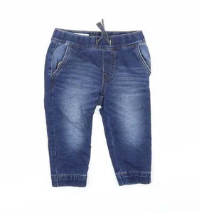 Pantalones de mezclilla rectos United Colors of Benetton para niños azul algodón talla 12 meses - Imagen 1 de 12