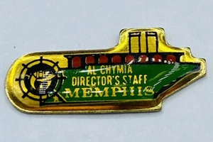 Masónico Memphis Director Personal Barco de Vapor Sombrero Solapa Pin  - Imagen 1 de 4