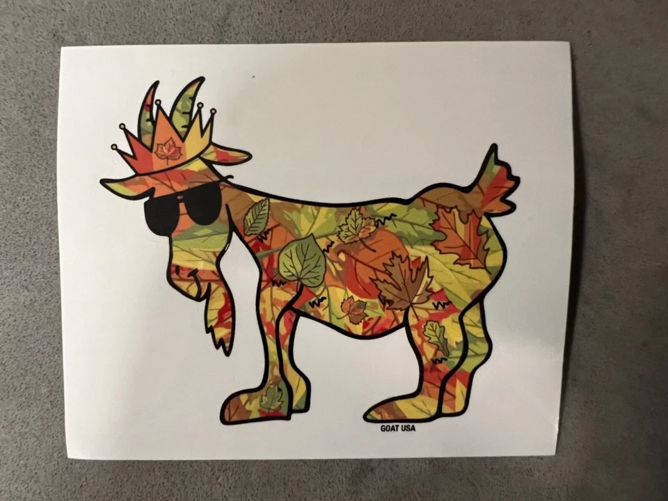 GOAT USA Autumn Goat Sticker Single Sticker Brand New Fall Leaves