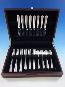Rambler Rose by Towle Sterling Silver Flatware Set for 8 Service 32 pieces  - Picture 1 of 5