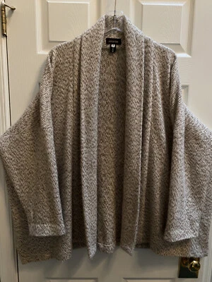 Eskandar тяжелый 100% кашемир слоновой кости крапинками шаль воротник кардиган свитер - Изображение 1 из 4