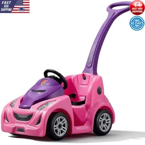 Push Car Toddler Toy Pink Buggy W/ Horn Cup Holder Storage Safety Strap New - Picture 1 of 6