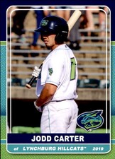 2019 Lynchburg Hillcats Grandstand 4 Jodd Carter Hilo Hawaii HI NM Baseball Card