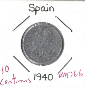 Coin Spain (Nationalist) 10 Centimos 1940 KM766 - Picture 1 of 1