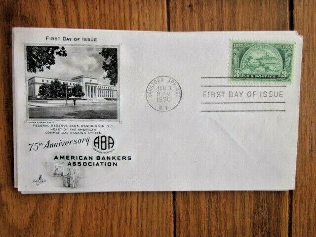 AMERICAN BANKERS ASSOCIATION 75TH ANNIV FEDERAL RESERVE BANK 1950 ARTCRAFT FDC - Image 1 of 1