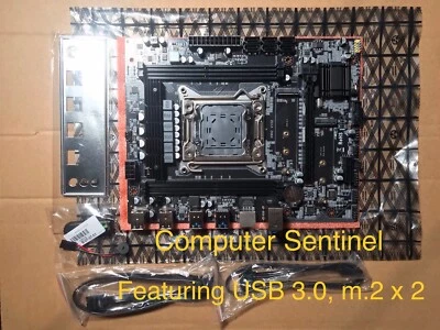 Intel X99 mATX Motherboard for up to 64GB DDR4 / DDR4 ECC (New) with WiFi, OC - Image 1 of 3