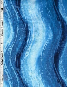 Beach Sand Blue Stripe by Timeless Treasures bty - Picture 1 of 1