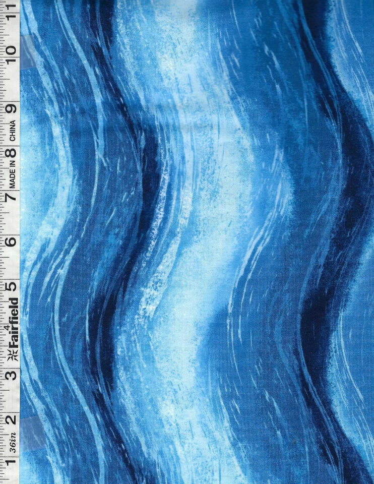 Beach Sand Blue Stripe by Timeless Treasures bty - Image 1 of 1