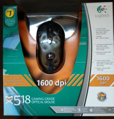 Logitech MX518 Optical Gaming Mouse - 1600 DPI - First Release - Rare! - Image 1 of 3