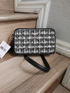 KATE SPADE NATALIA TWEED DOUBLE ZIP SMALL CROSSBODY WLRU6347 NWT $249 - Foto 1 di 4