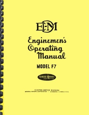 EMD General Motors F7 Locomotive Enginemen's Operating Manual - Image 1 of 4