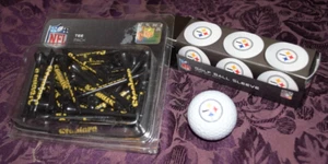 Golf lot Pittsburgh Steelers golf collectibles NEW Balls & Tees NFL Official - Picture 1 of 11