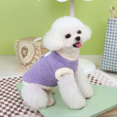 Small Pet Dog Warm Fleece Vest Clothes Coat Puppy Shirt Sweater Winter Apparel ⇓ - Image 1 of 4