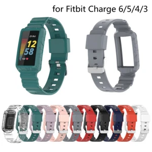 Strap Case Band Shell For Fitbit Charge 6 5 4 3 Bracelet Replacement Wriststrap - Picture 1 of 13