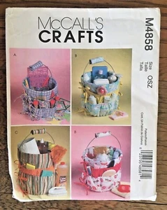 McCalls Crafts M4858 Baby Shower Gift Bucket Organizers Sewing Pattern UNCUT FF - Picture 1 of 2