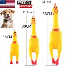 Squeeze Shrilling Screaming Rubber Chicken Pet Dog Bite Toy Squeaker Chewing Toy
