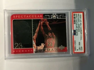 1998 Upper Deck MJ Career Collection #20 Michael Jordan Spectacular Stats PSA 8 - Picture 1 of 3