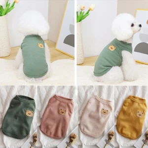 Pet Dog Clothes Bear Vest Warm Jumper Sweater Puppy Winter Coat Jacket Clothing - Picture 1 of 16