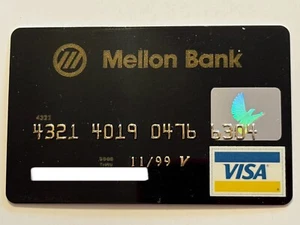 Mellon Bank Credit Card▪️Expired in 1999▪️Now BNY Mellon▪️Black▪️Pittsburgh, PA - Picture 1 of 2