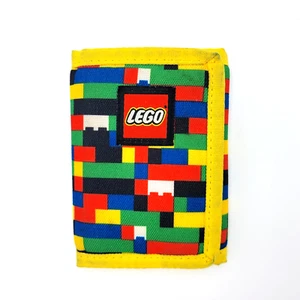 LEGO Trifold Boys Wallet Brick Pattern Hook Loop Closure - Picture 1 of 7