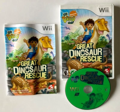 Go Diego Go ! Great Dinosaur Rescue 2008 Nintendo Wii Game CIB Tested & working - Image 1 of 4