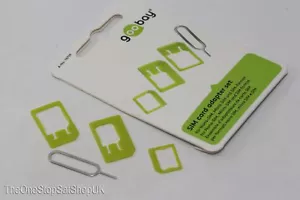 Goobay Sim Card Adaptor Set, Nano Sim, Micro Sim & iPhone Sim Slot Removal Tool - Picture 1 of 12