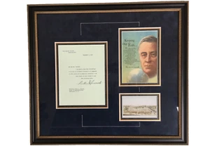 Lettera firmata Franklin D. Roosevelt - 1862 guerra civile Washington DC Hospital incorniciata - Foto 1 di 7