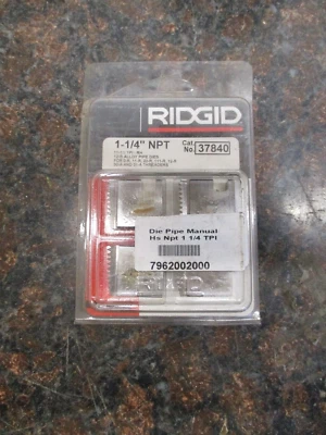 NEW OEM RIDGID 37840 1-1/4" NPT PIPE THREADING DIES 12R FREE SHIPPING - Image 1 of 3