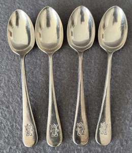 Vintage Mappin & Webb Silver plated 4 set Spoon with ICH coat of arms - Picture 1 of 6