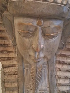 Tutanchamun Büste Ägyptischer Pharao Skulptur Holz/König Figur 20"50cm hoch - Bild 1 von 7