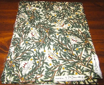 Vintage Moda Fabric Primitive Christmas Angels by Deb Strain Cotton 36" x 44" - Image 1 of 4