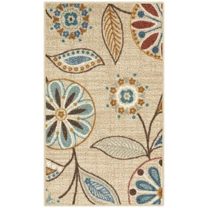 Reggie Floral Kitchen Rug - Made in USA - Washable, Non Slip Indoor Carpet fo... - Picture 1 of 8