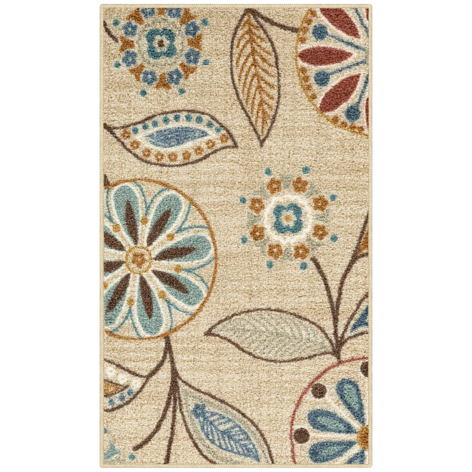 Reggie Floral Kitchen Rug - Made in USA - Washable, Non Slip Indoor Carpet fo... - Image 1 of 4
