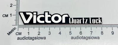 Victor Quartz Lock Turntable Custom Made Incised Plate Badge Logo - Image 1 of 4