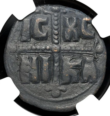 ВИЗАНТИЙСКИЙ. Анонимный Христос Фоллис, 1034-1041 н.э. Класс C, NGC выбор тонкий - Изображение 1 из 4
