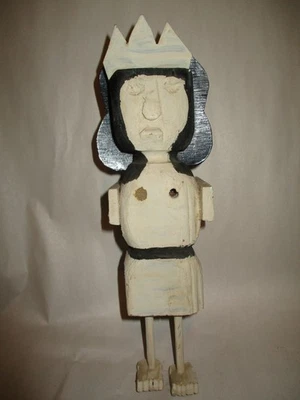 JAMES HAROLD JENNINGS arte popular/extraño escultura de madera - ¿dama Libertad? Foto 1 de 4